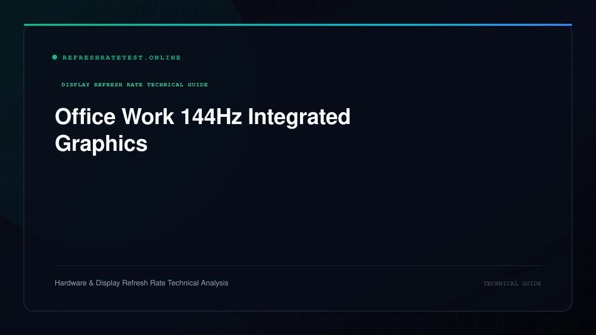 Professional workstation setup running dual 144Hz monitors powered by a compact laptop with integrated graphics