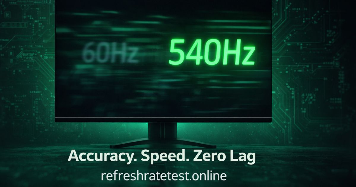 Live Refresh Rate Test & Hz Checker | Instant & Free